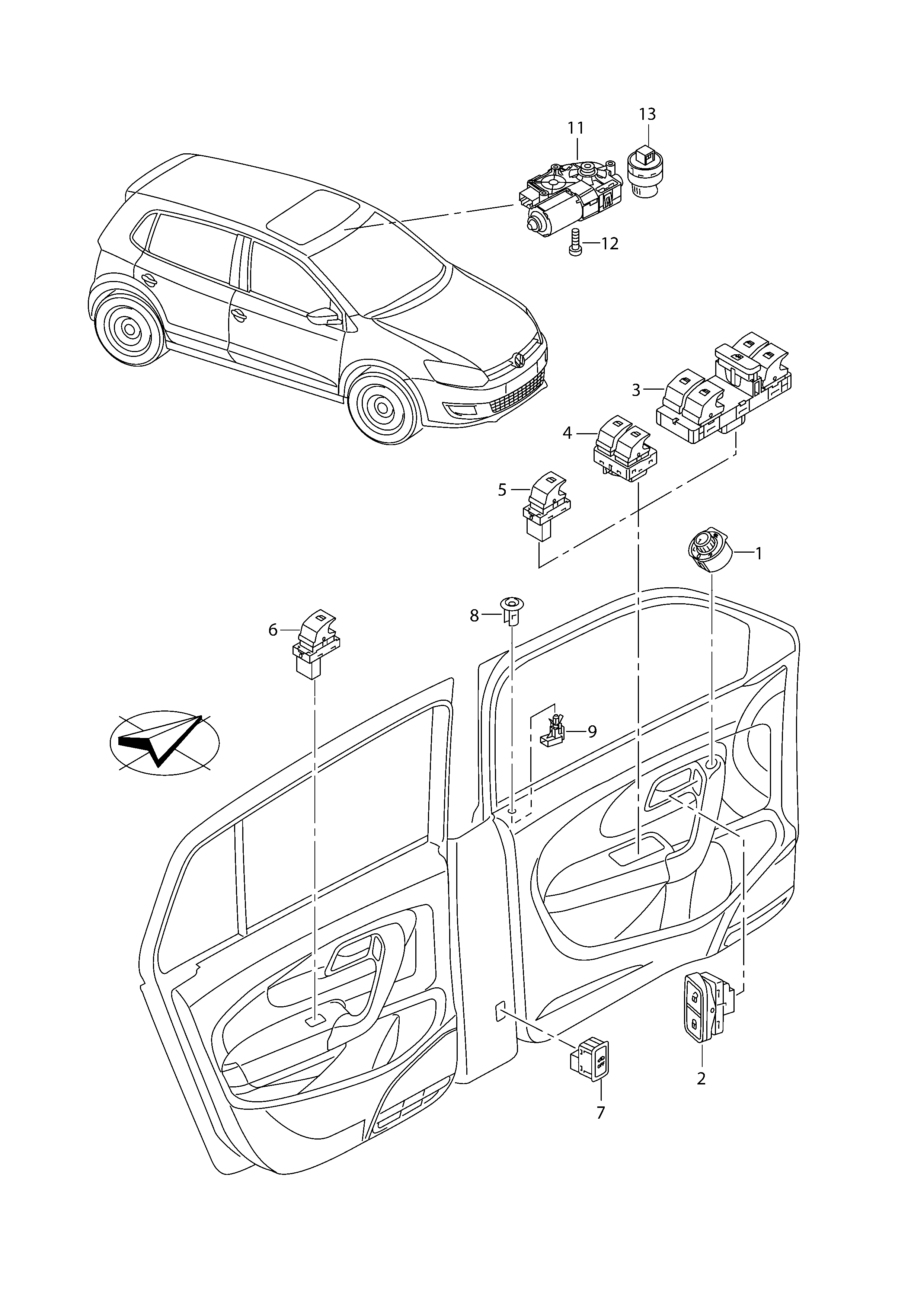 VAG 6RU 959 858 C - Kytkin, lasinnostin inparts.fi