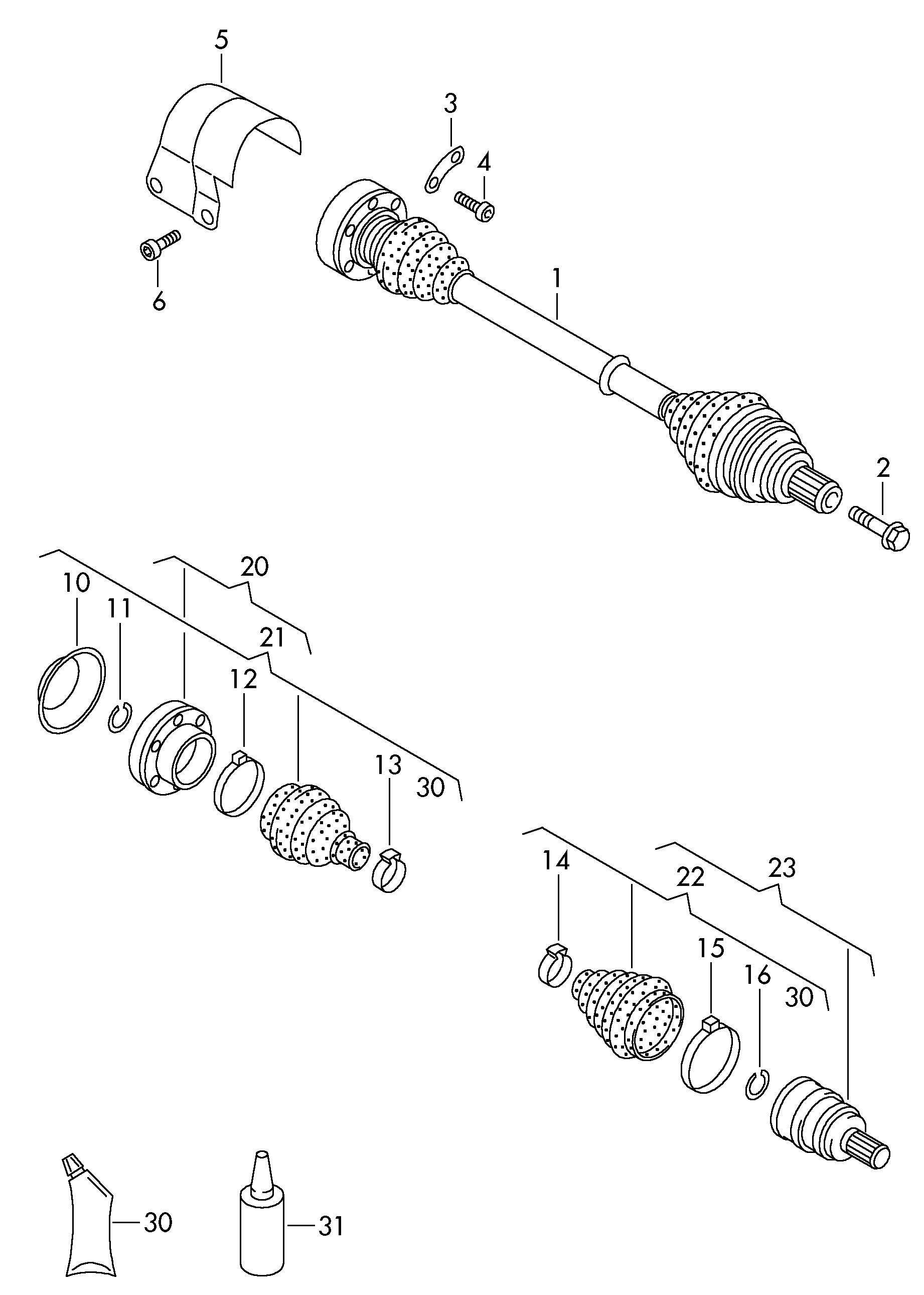 Skoda 3C0 498 099 - Nivelsarja, vetoakseli inparts.fi