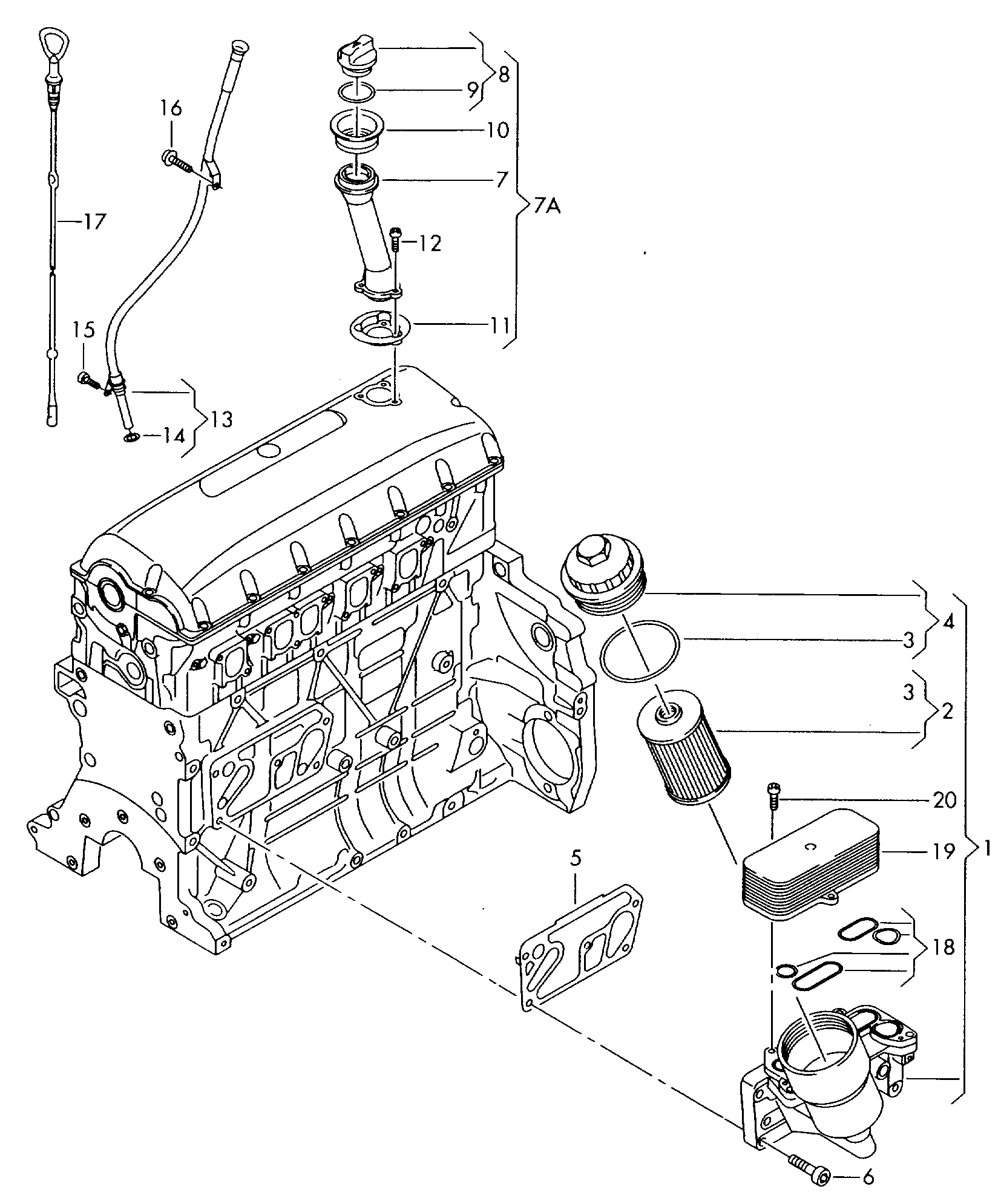 VAG 070 115 441 A - Tiiviste, öljynsuodatimen kotelo inparts.fi