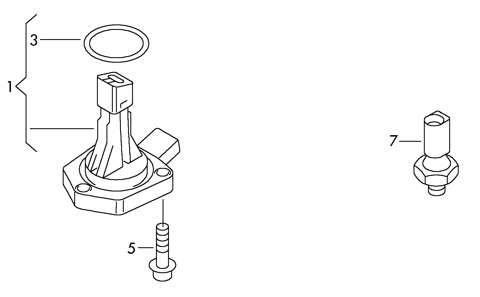 Skoda 04L 907 660 C - Tunnistin, moottoriöljyn taso inparts.fi