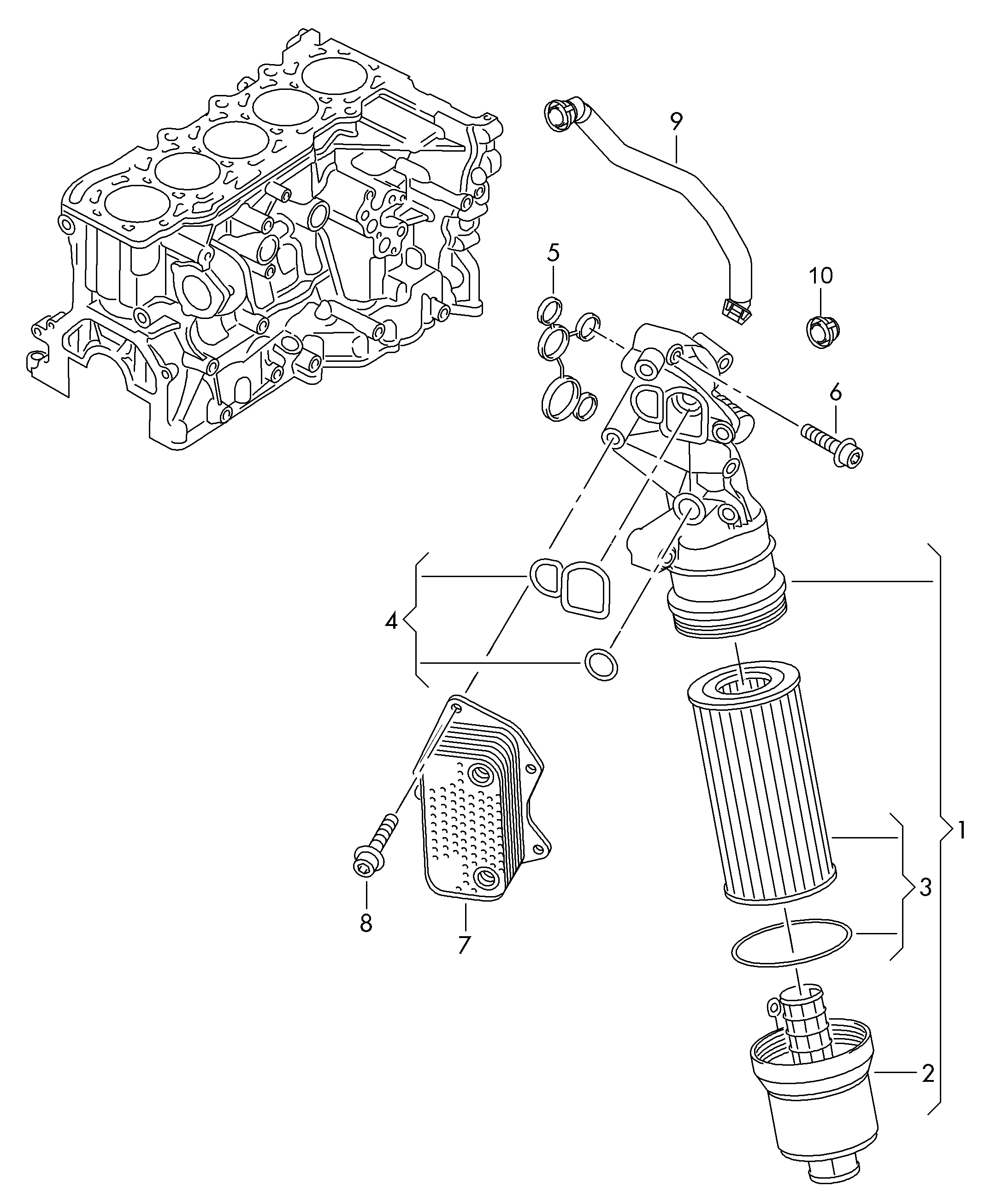 VW 07K117070 - Tiiviste, öljynjäähdytin inparts.fi