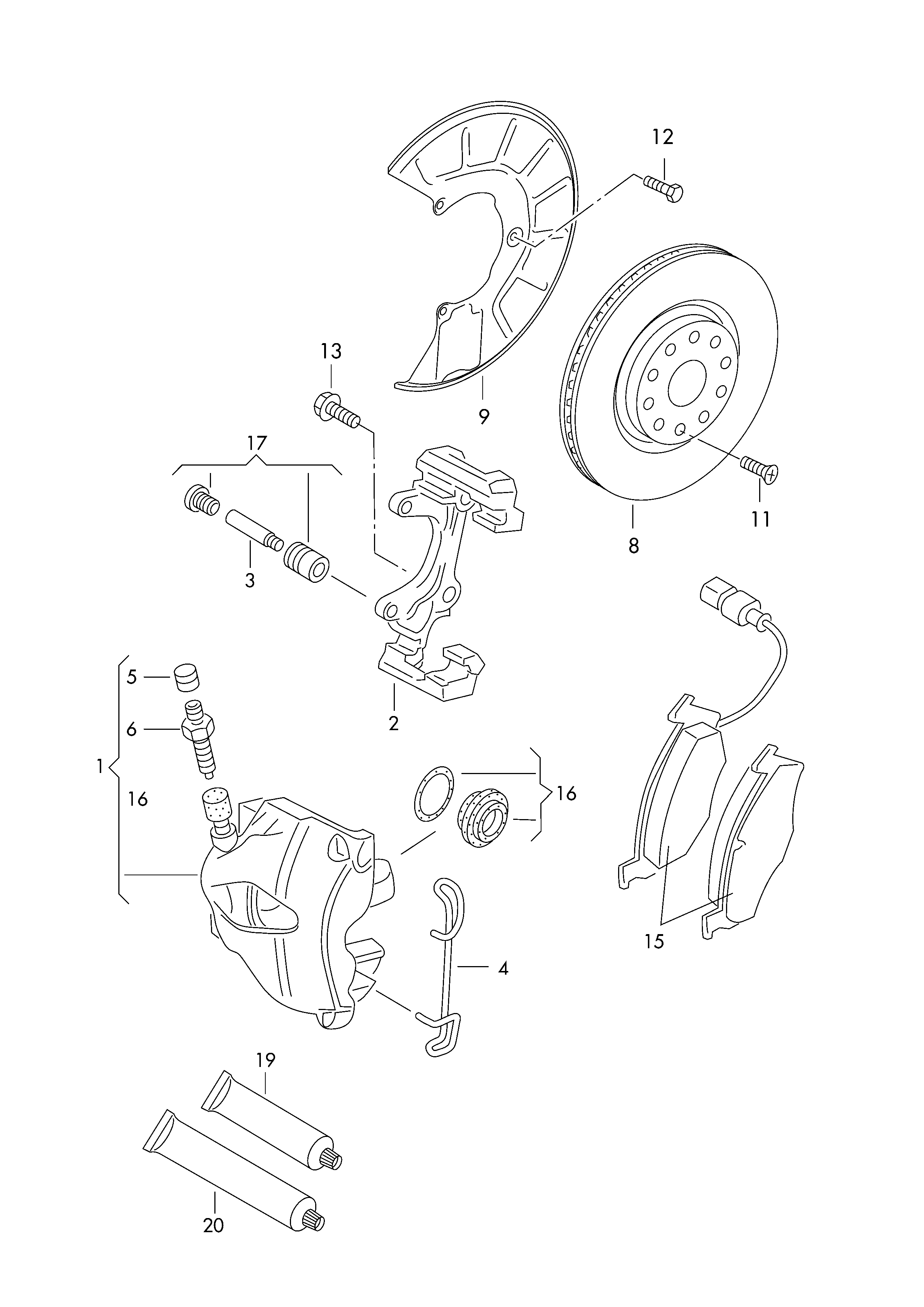 Skoda 3C0 698 151 A - Jarrupala, levyjarru inparts.fi