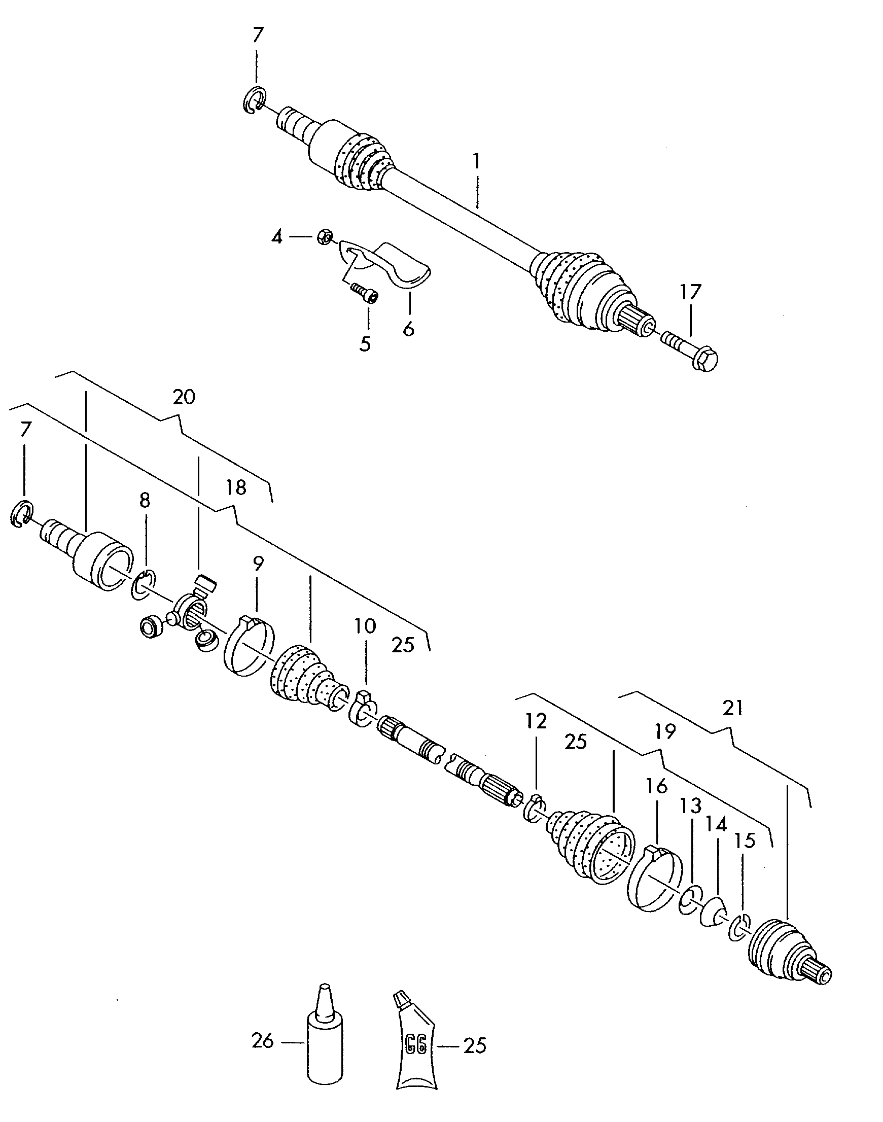 VAG 1KM 498 099 - Nivelsarja, vetoakseli inparts.fi