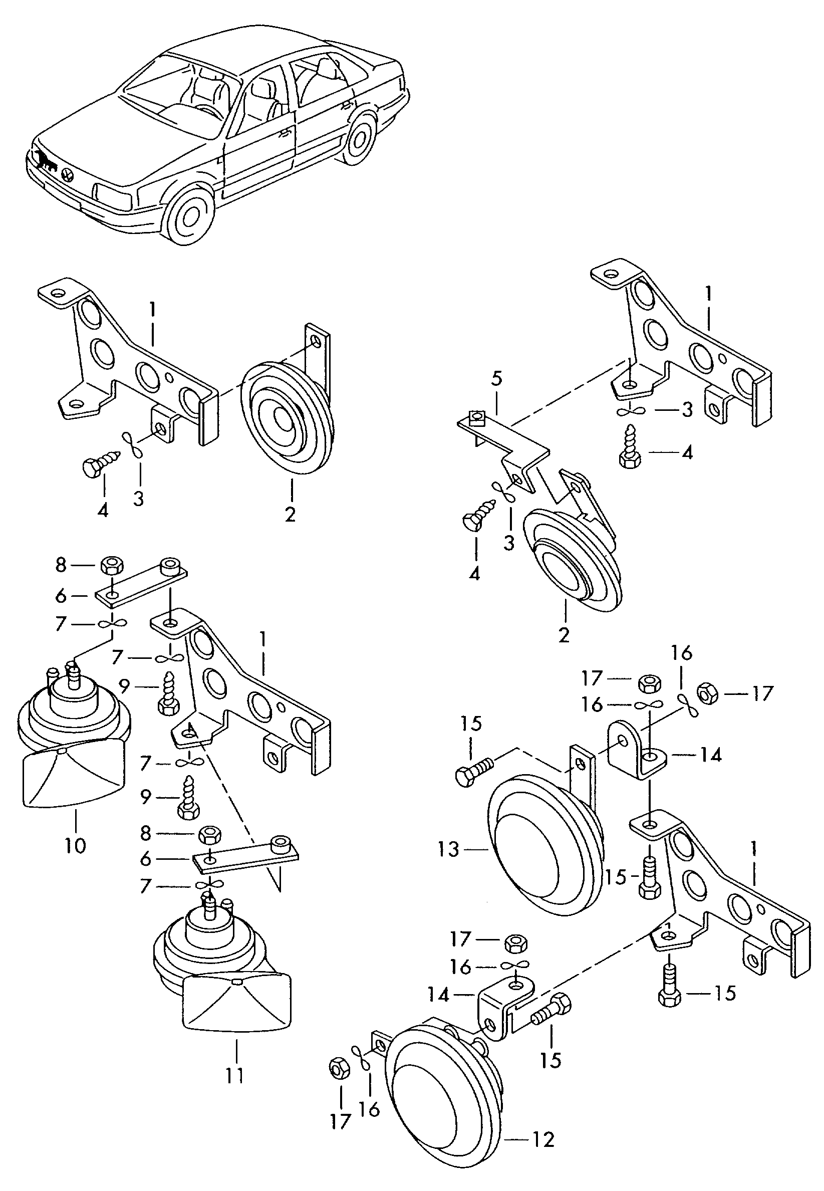 Seat 171 951 223 - Äänitorvi inparts.fi