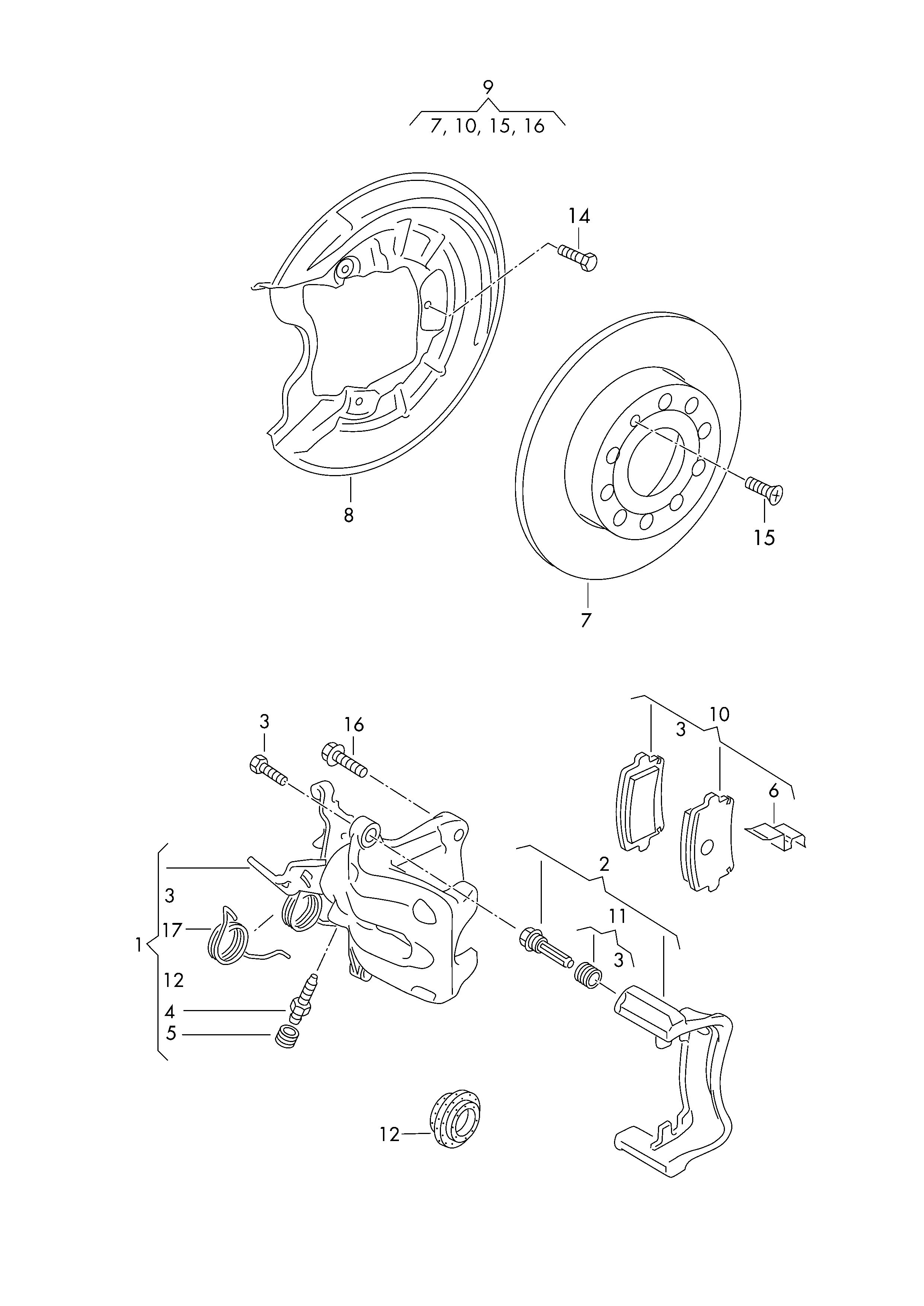 Skoda 5K0698231A - Tarvikesarja, jarrupala inparts.fi