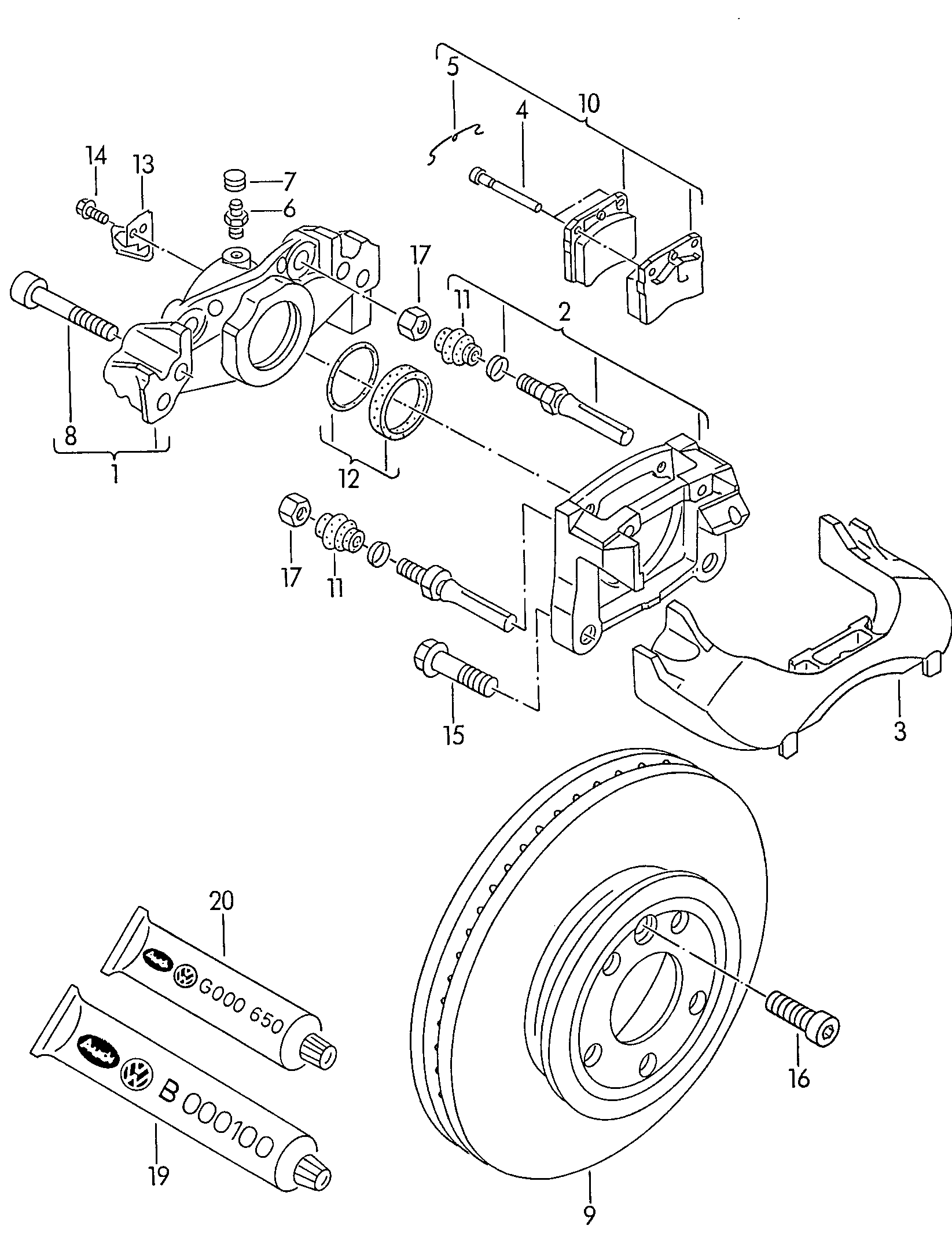 VW 701 698 151 H - Jarrupala, levyjarru inparts.fi