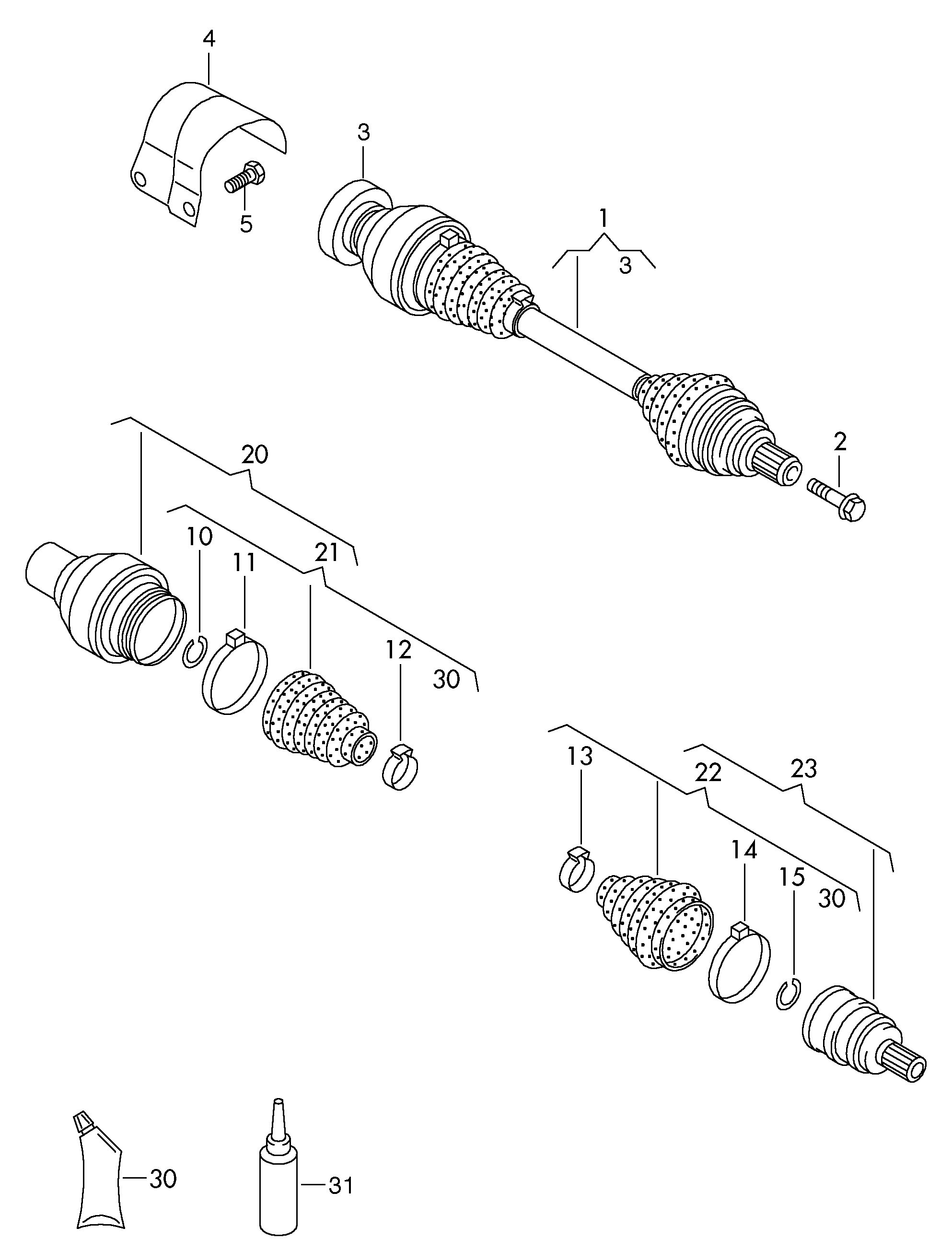 Seat 7N0 498 099 C - Nivelsarja, vetoakseli inparts.fi