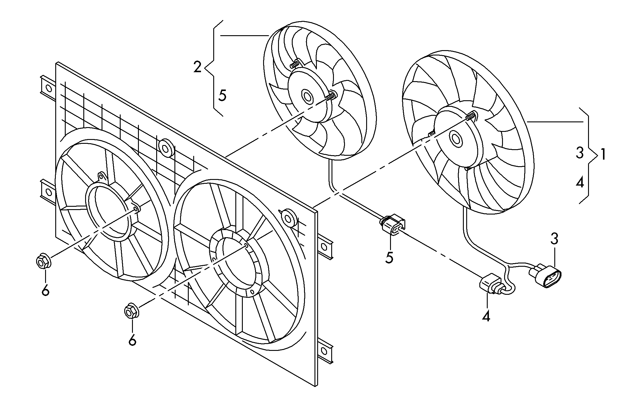 VAG 1KM959455G - Tuuletin, moottorin jäähdytys inparts.fi