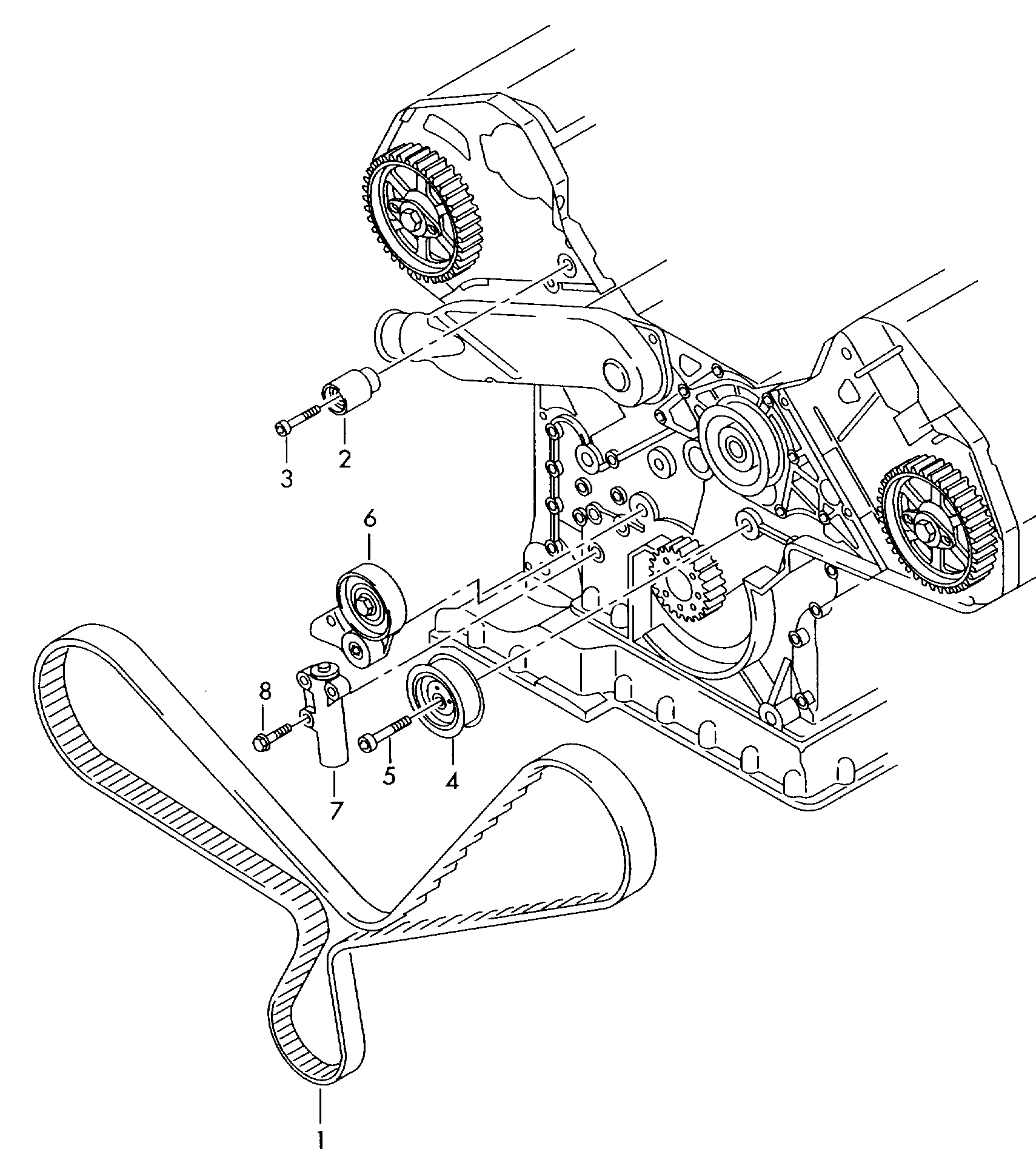 Seat 077 109 485 E - Kiristysrulla, hammashihnat inparts.fi