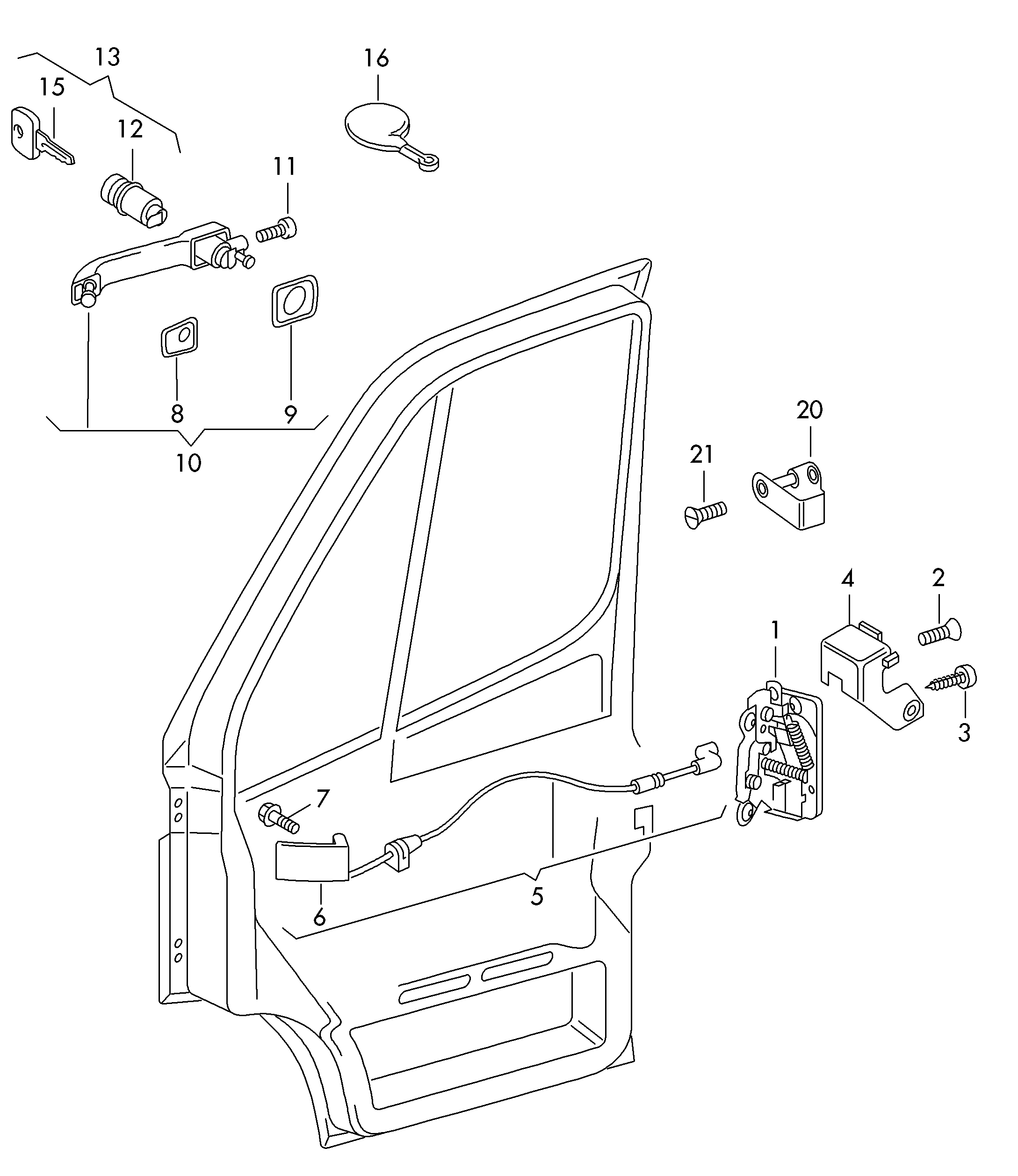 VW 2D0837085 - Oven kahva inparts.fi