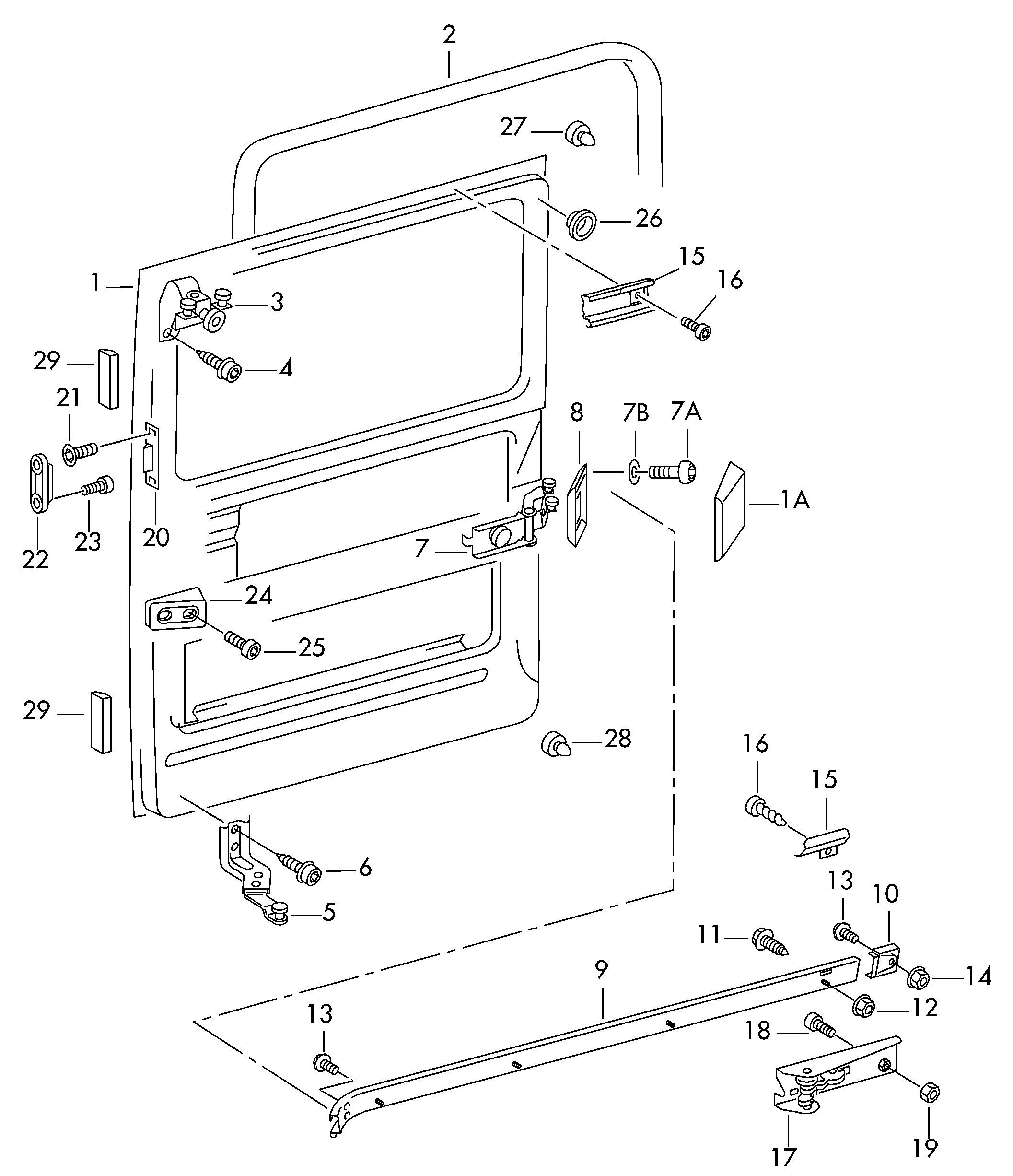 VAG 2D1 843 398A - Rullaohjain, liukuovi inparts.fi