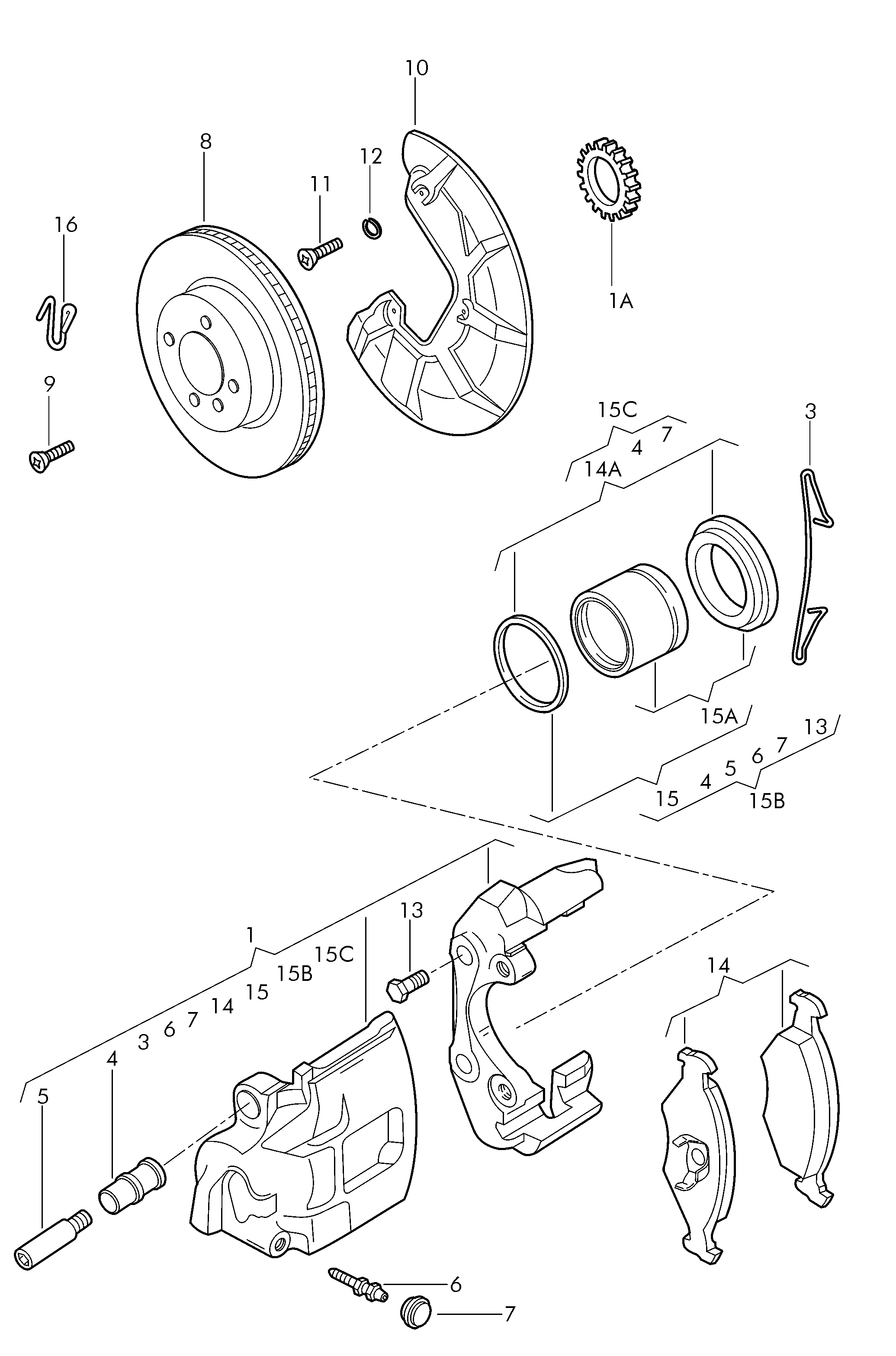 VAG 374 698 151 - Jarrupala, levyjarru inparts.fi