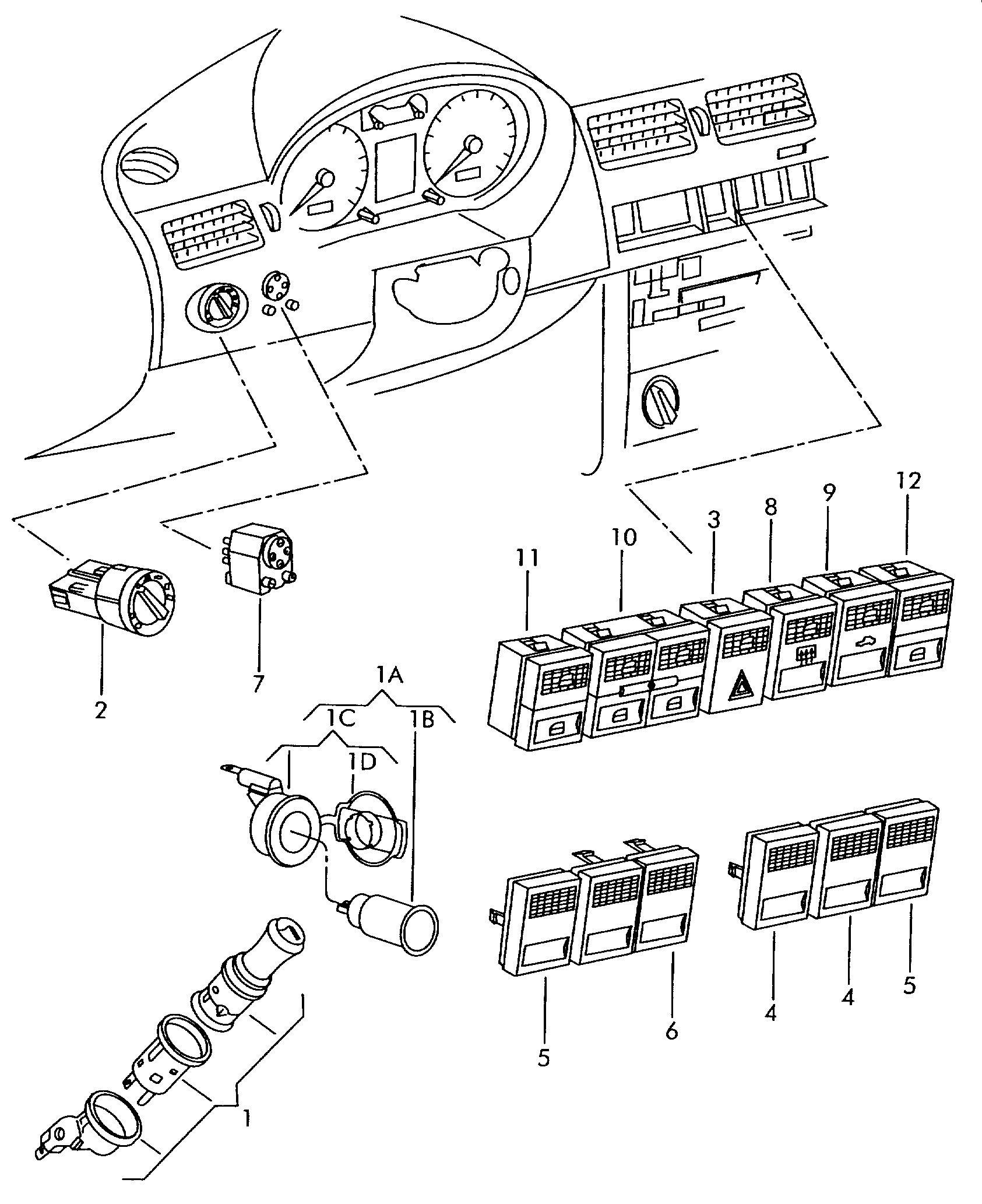 Skoda 1C0 941 531 A - Kytkin, ajovalo inparts.fi