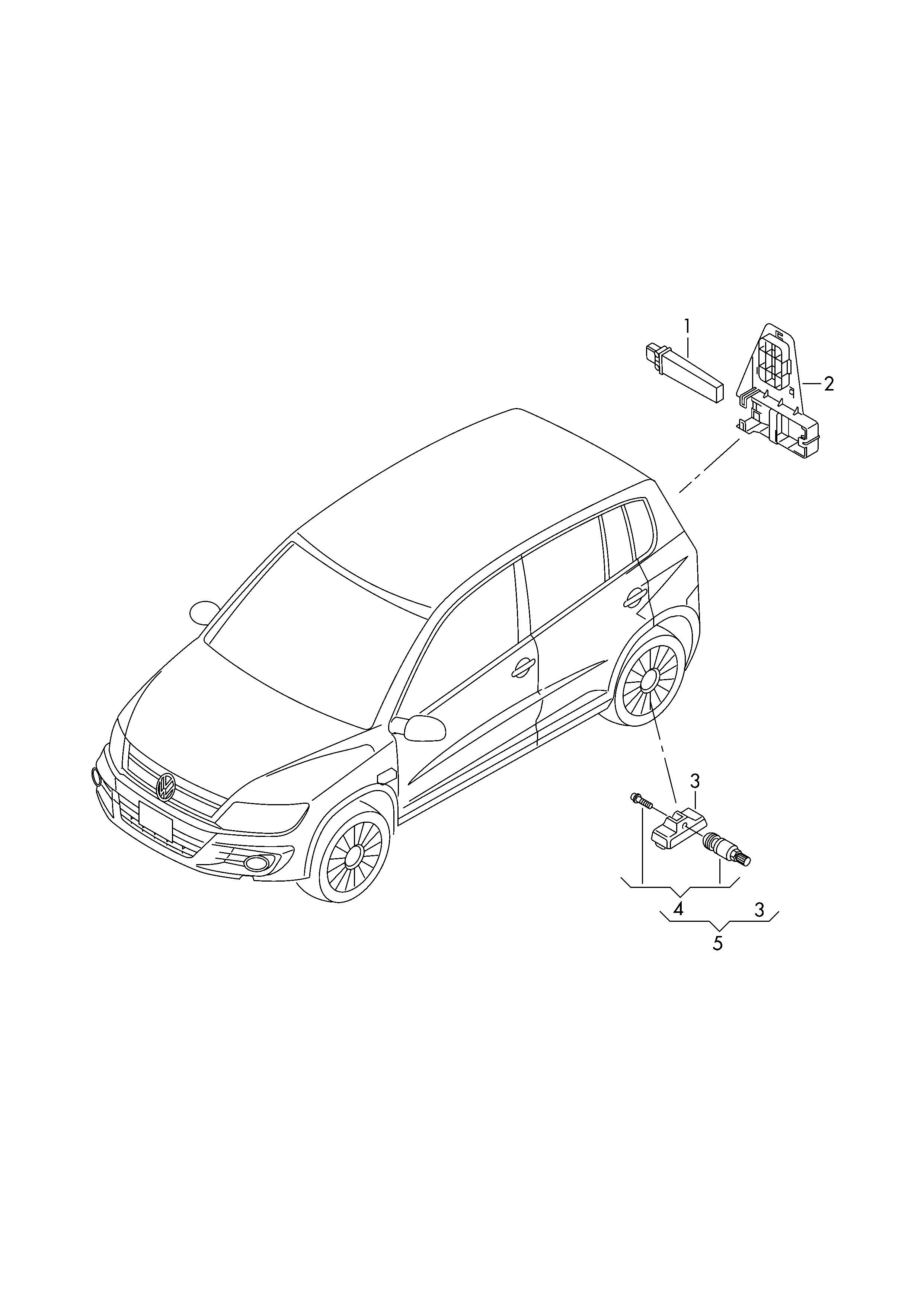 VW 3AA907275B - Korjaussarja, venttiili (rengaspaine-tarkkailujärjestelmä) inparts.fi