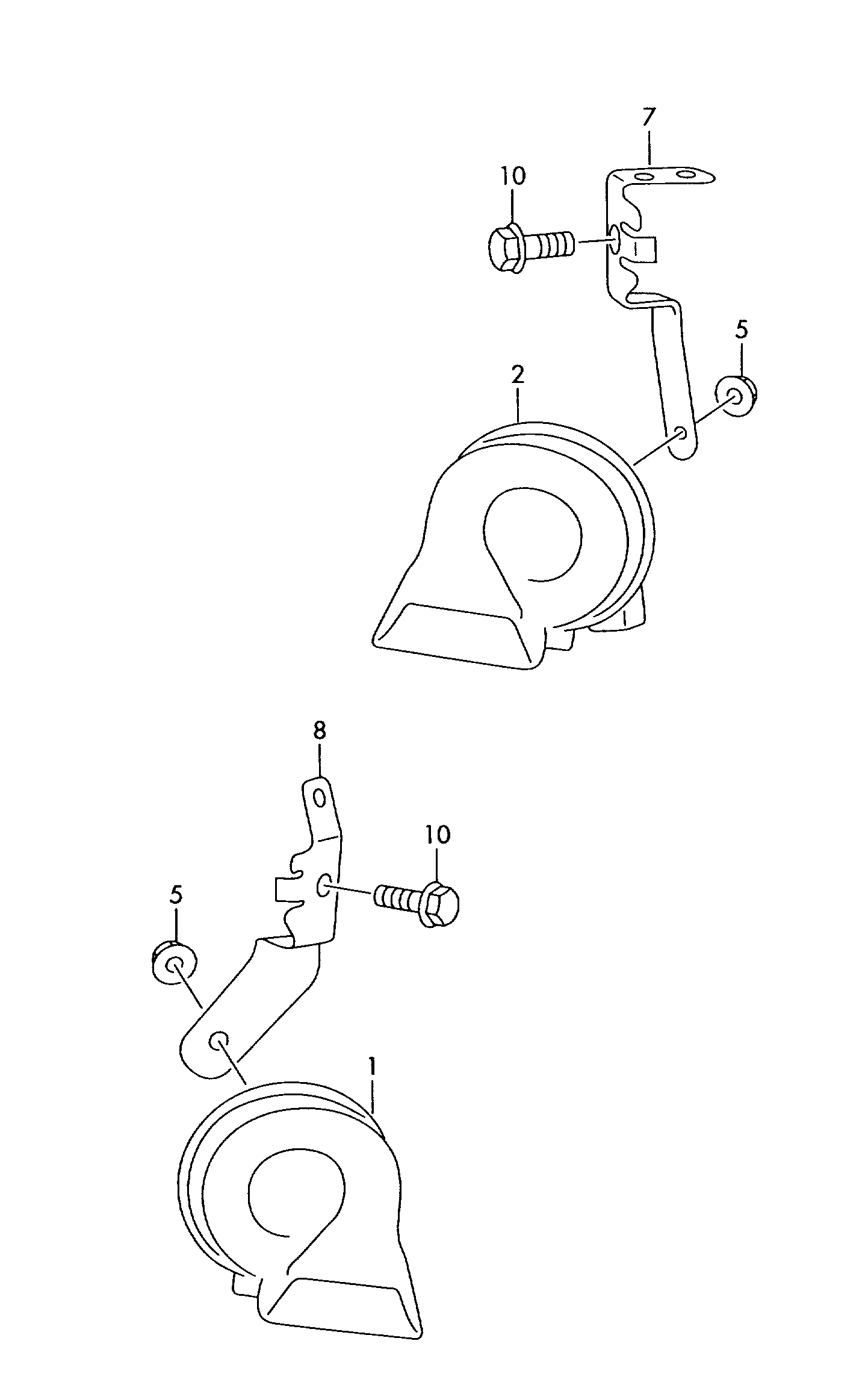 VAG 5N0 951 221 B - Äänitorvi, fanfaari inparts.fi