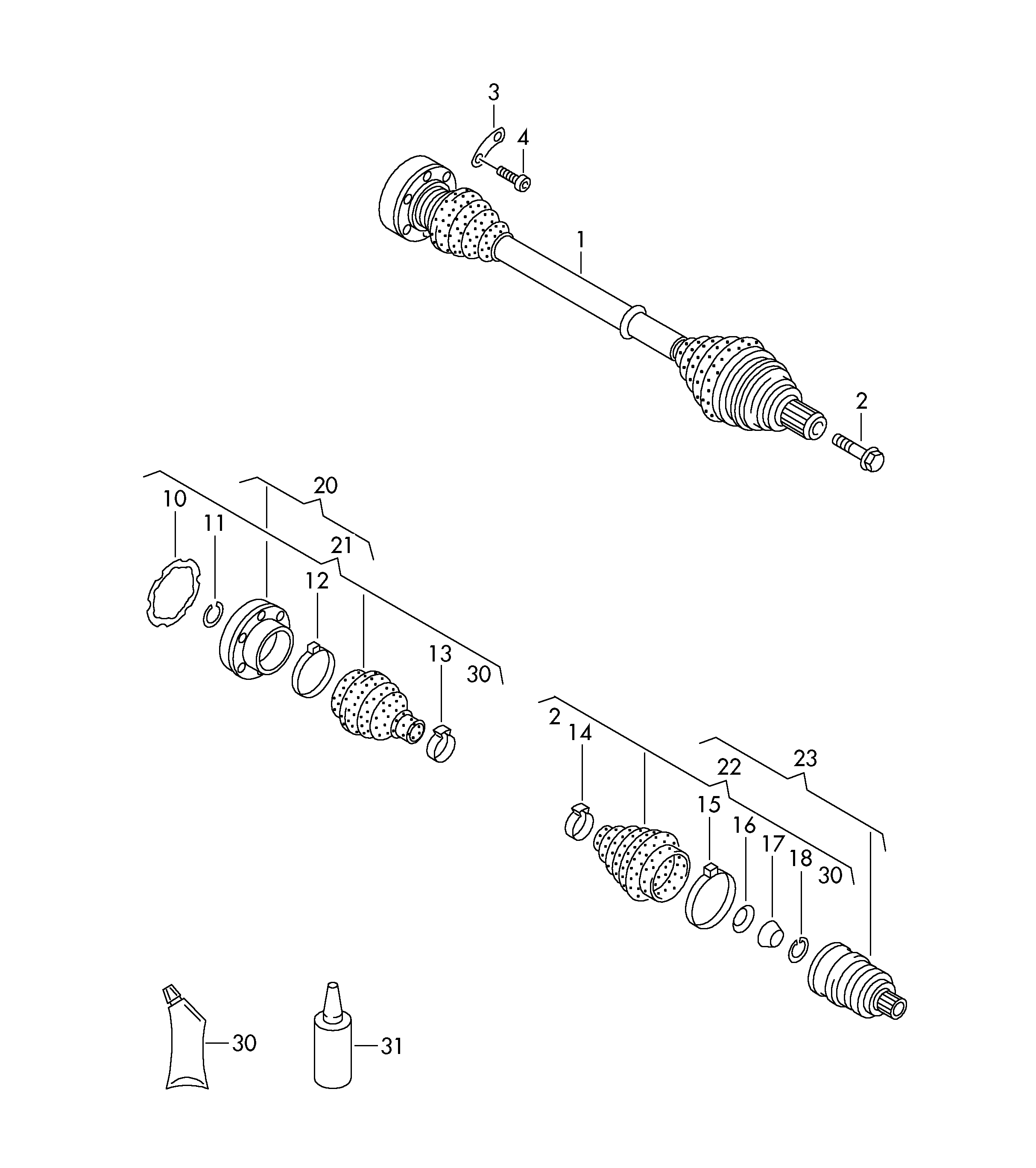 VAG 701598201 - Paljekumi, vetoakseli inparts.fi