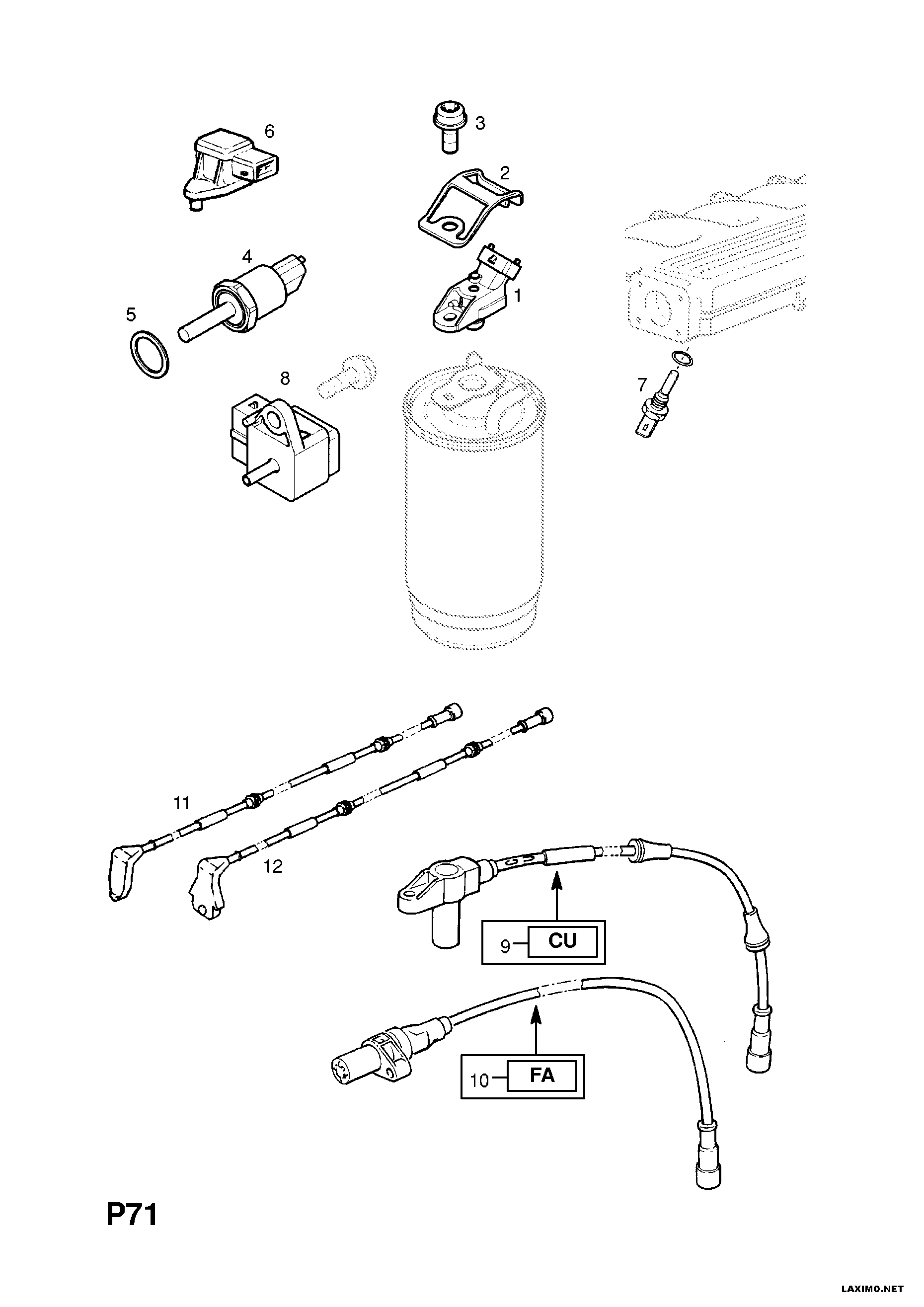 Opel 62 38 322 - Kulumisenilmaisin, jarrupala inparts.fi