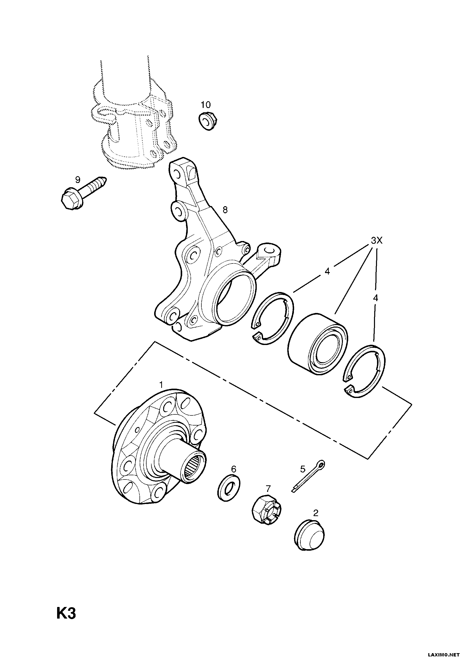 PEUGEOT 3 30 501 - Pyöränlaakerisarja inparts.fi