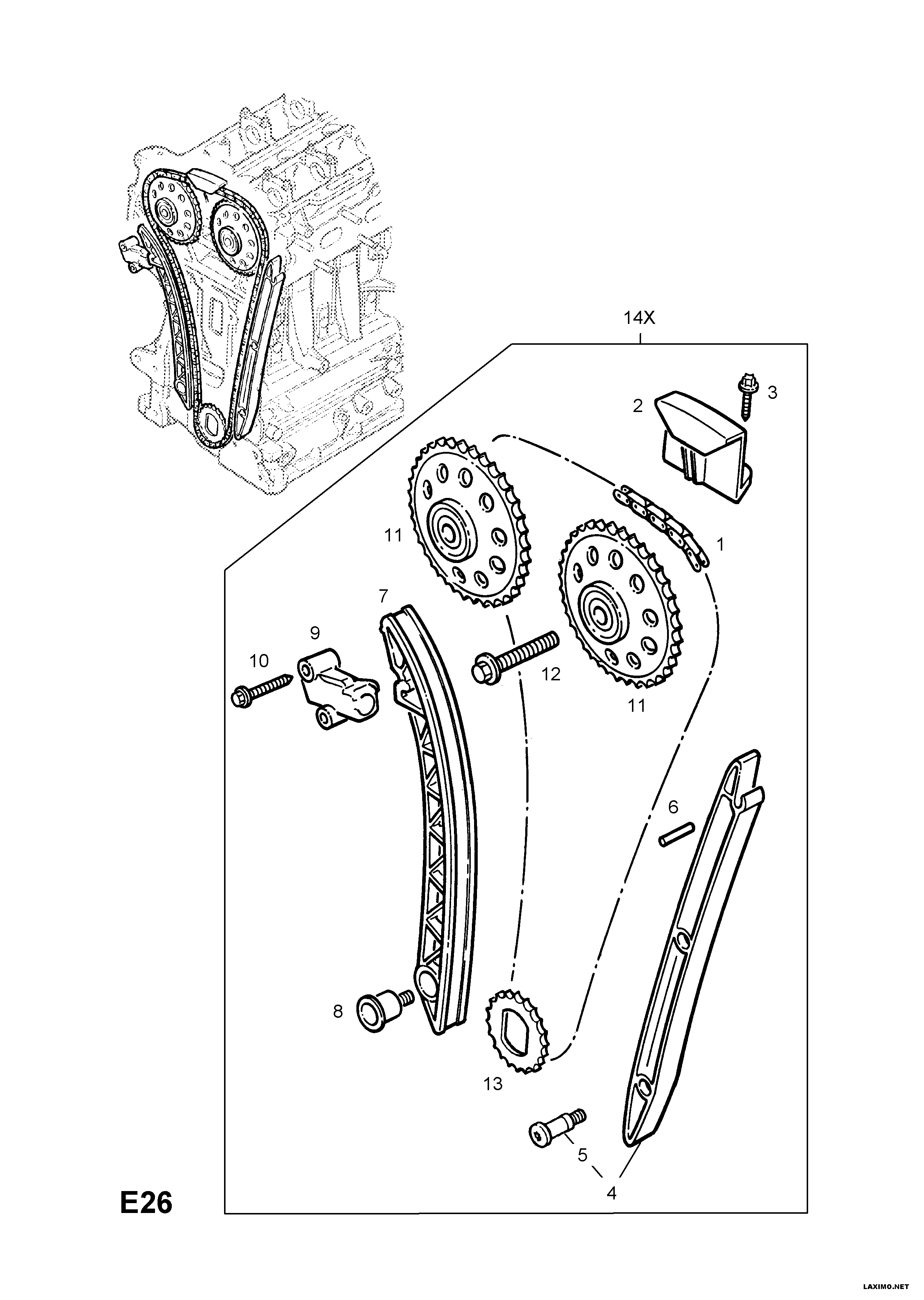 Opel 66 06 022 - Jakoketjusarja inparts.fi