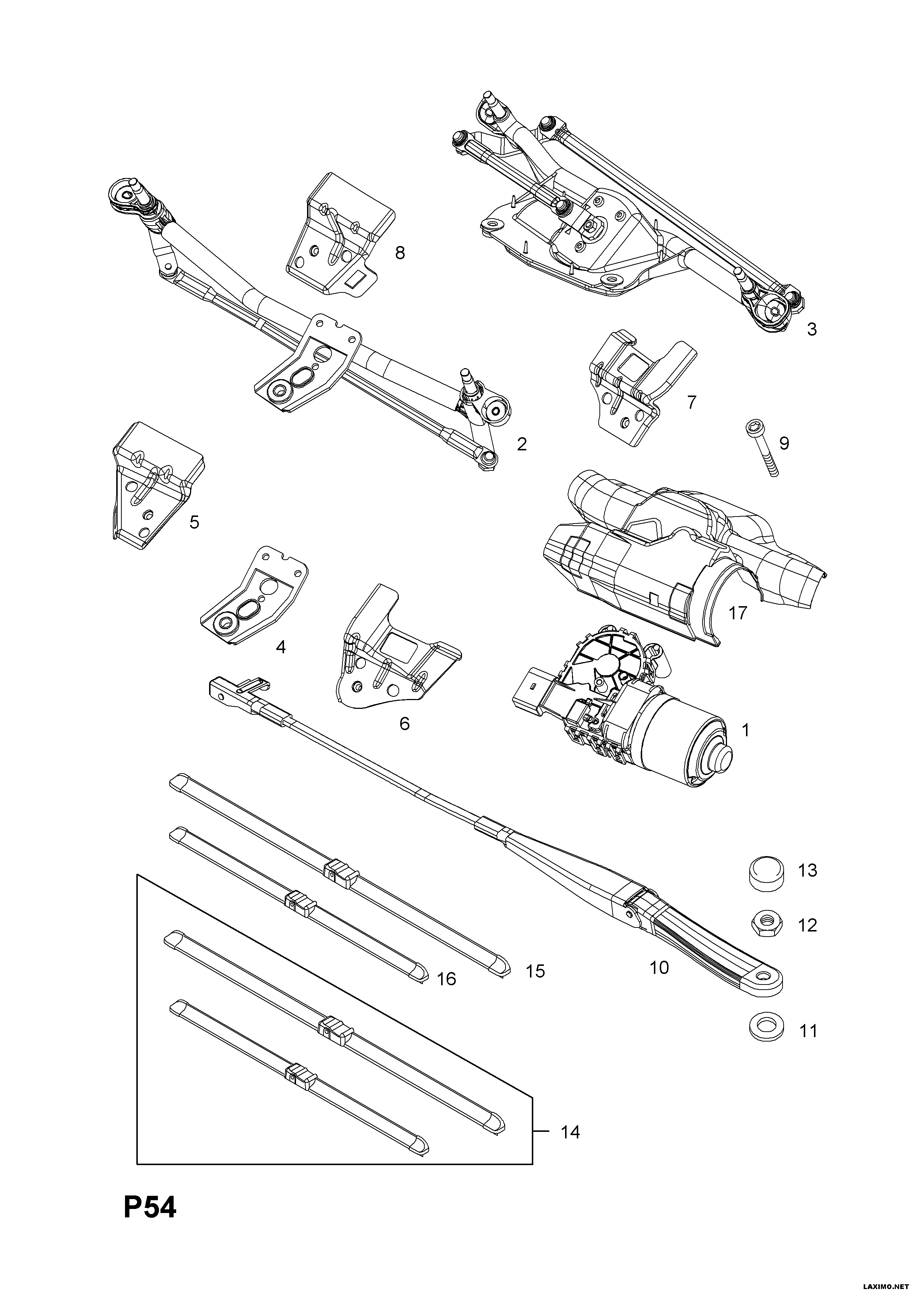 Opel 12 73 083 - Pyyhkijän moottori inparts.fi