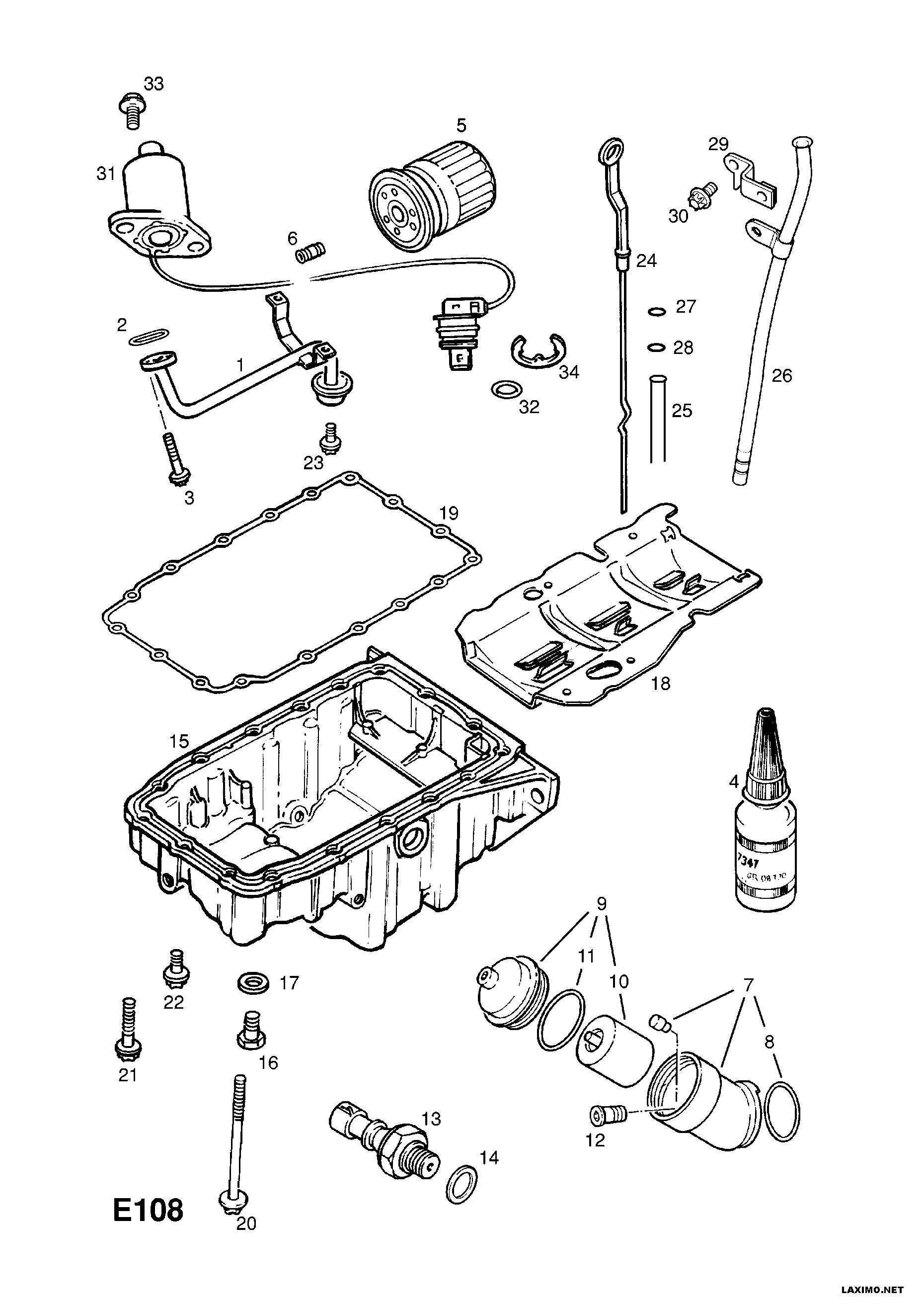 Opel 56 50 316 - Öljynsuodatin inparts.fi