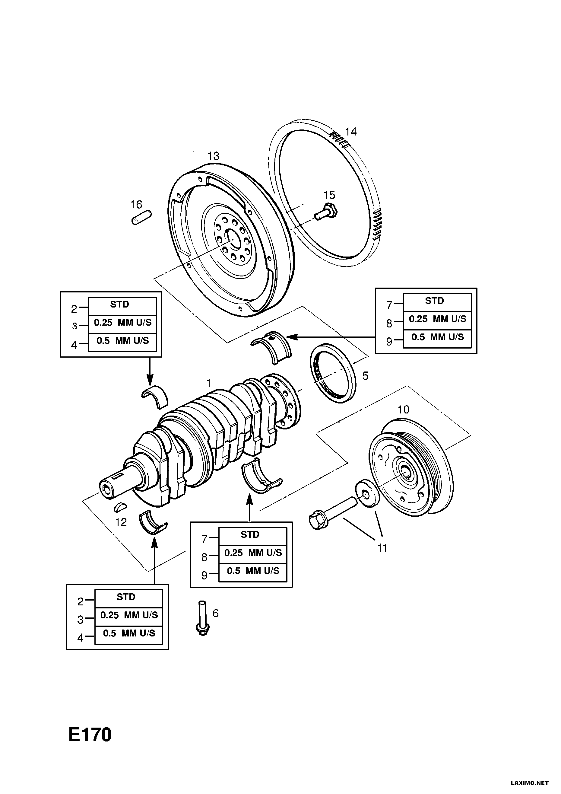 Opel 6 14 411 - Hihnapyörä, kampiakseli inparts.fi