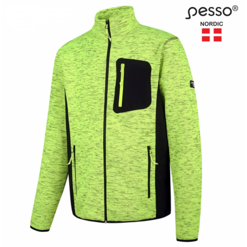 Lämmin villapaita HI-VIS Fleece Pesso FL01G, keltainen