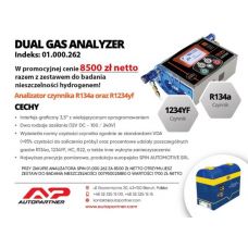 Testauslaite, kylmäaine PORTABLE R134A AND HFO1234YF GAS ANALYZER WITH SAE/VDA COMPL