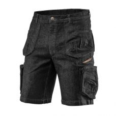 Työhousut DENIM WORK SHORTS, BLACK, SIZE L