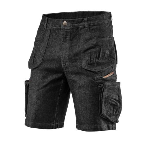 Työhousut DENIM WORK SHORTS, BLACK, SIZE M