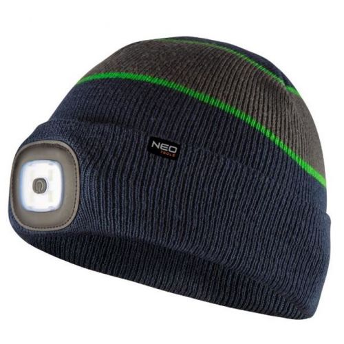 Otsalamppu HAT WITH LED FLASHLIGHT, NAVY BLUE-GRAY-GREEN PREMIUM