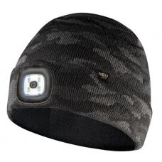 Otsalamppu HAT WITH LED FLASHLIGHT, DOUBLE-LAYER, CAMO URBAN